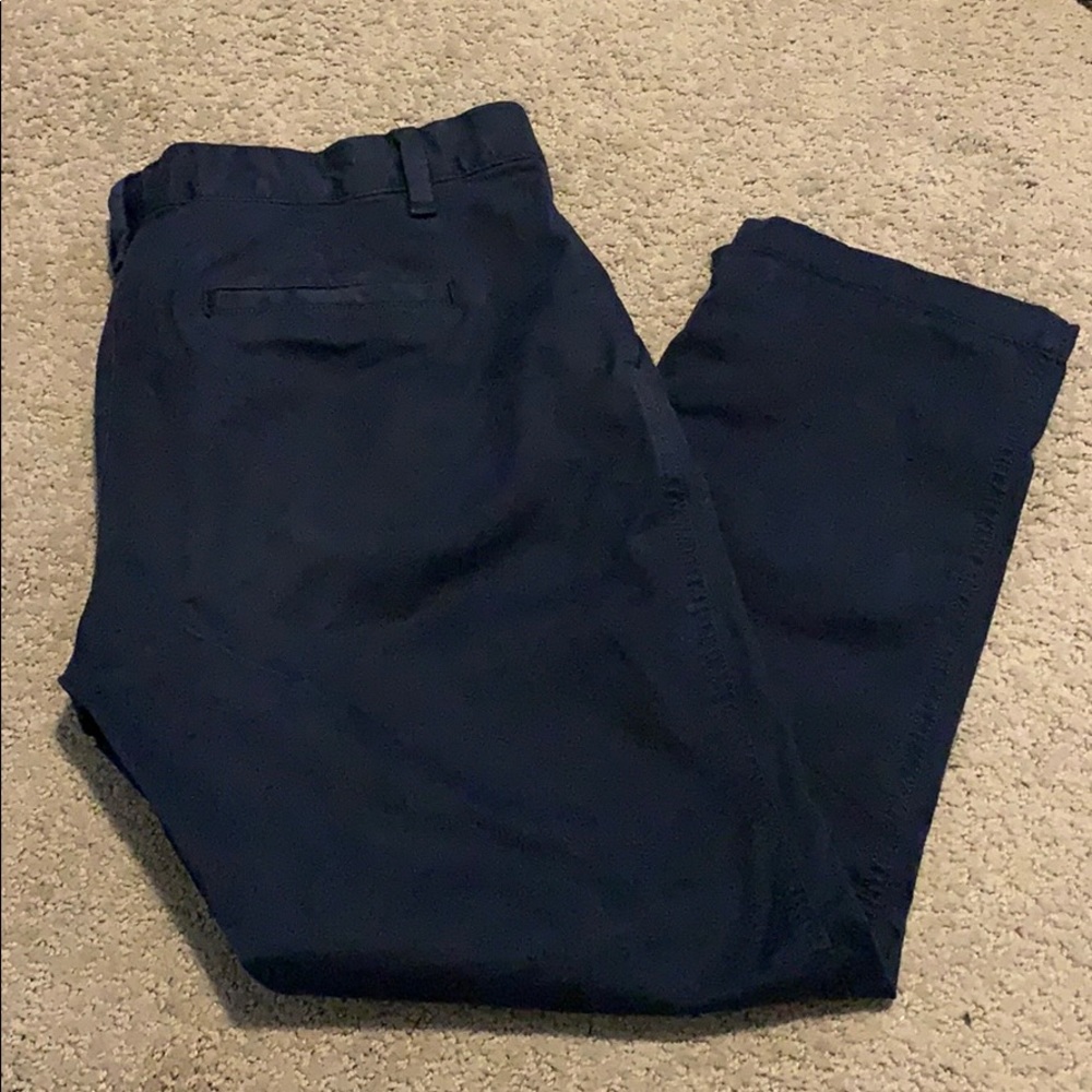 Navy gap girlfriend twill chino pants